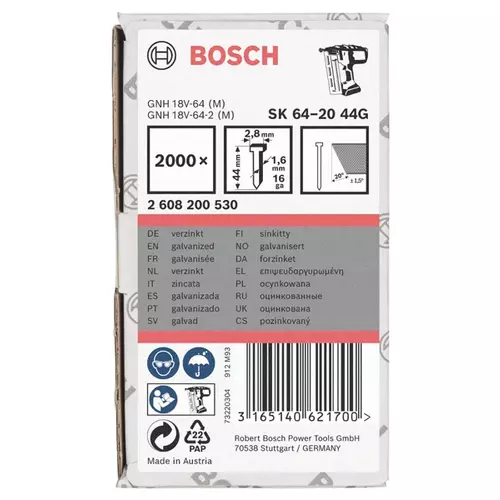 BOSCH Klinec so zápustnou hlavou, SK64-20 44G (3)