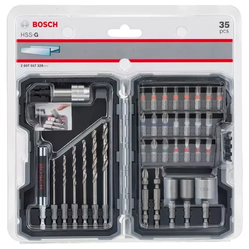 BOSCH 35-dielna sada skrutkovacích bitov HSS-G Extra Hard, PH, PZ, SL, H, T (3)