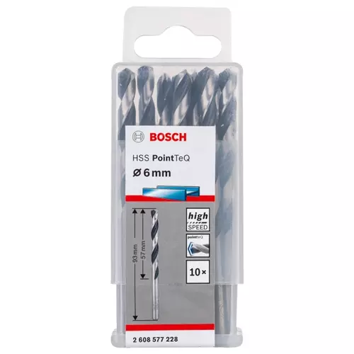 BOSCH Skrutkovitý vrták HSS PointTeQ 6,0 mm