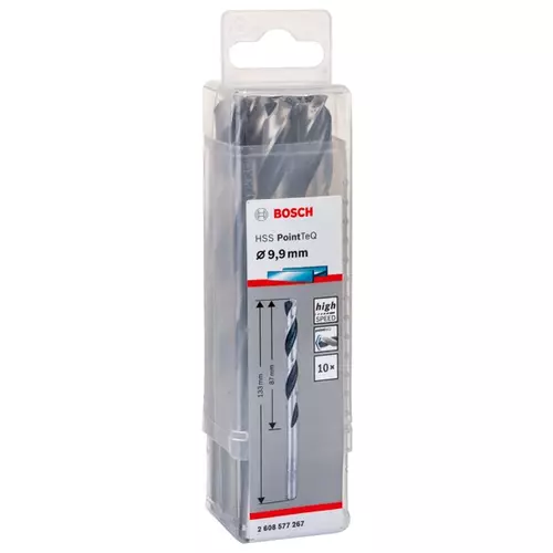 BOSCH Skrutkovitý vrták HSS PointTeQ 9,9 mm