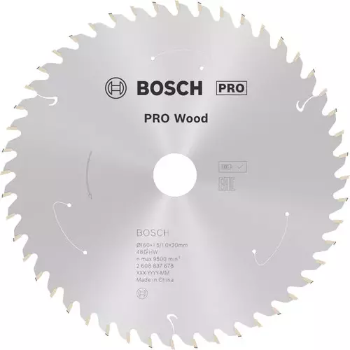 BOSCH Kotúč PRO Wood cordless na drevo pre akumulátorové okružné píly, 160 x 1,5 x 20 mm (6)