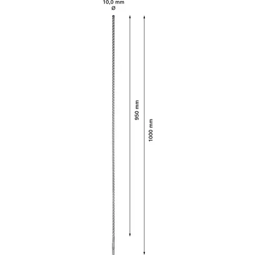 BOSCH Príklepový vrták EXPERT SDS plus-7X, 10 × 950 × 1 000 mm