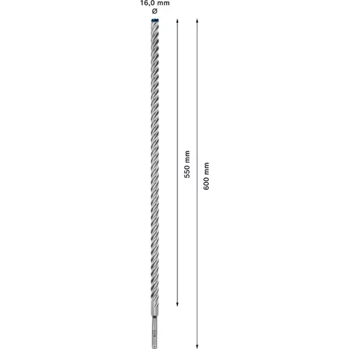 BOSCH Príklepový vrták EXPERT SDS plus-7X, 16 x 550 x 600 mm