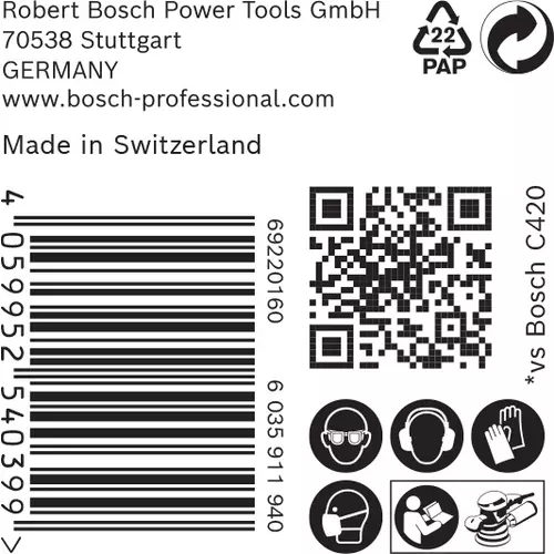 BOSCH Brúsny papier EXPERT M480 pre excentrické brúsky, 150 mm, zrnitosť 150, 50 ks (6)