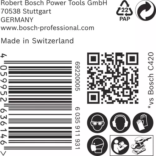 BOSCH Brúsny papier EXPERT C470 80 × 133 mm, G 180, 50 ks (6)