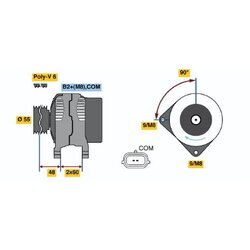 Alternátor BOSCH 0 124 425 070 - obr. 4