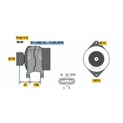 Alternátor BOSCH 0 124 655 019 - obr. 4