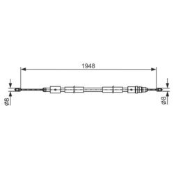 Ťažné lanko parkovacej brzdy BOSCH 1 987 482 541
