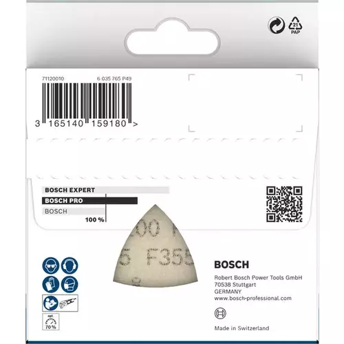 BOSCH Brúsny papier PRO F355, 93 mm, G1200, 5 ks (6)