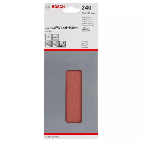 BOSCH Brúsny list C430, 10-kusové balenie (3)