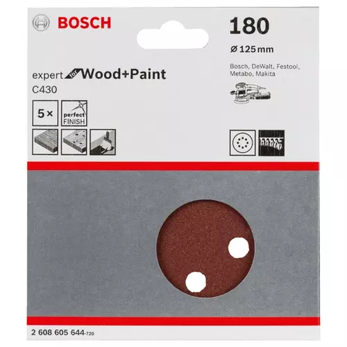 BOSCH Brúsny list C430, 5-kusové balenie (3)