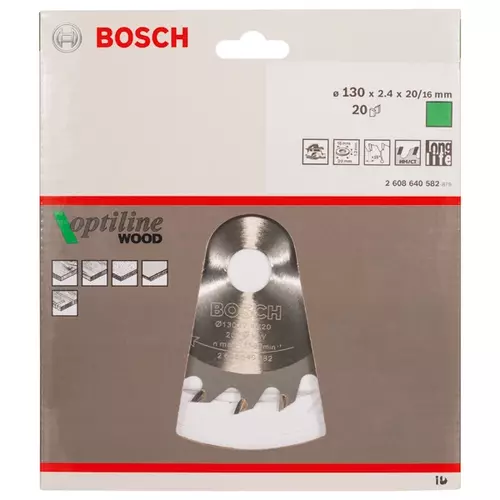 BOSCH Kotúč PRO Wood na drevo pre okružné píly, 130 x 2,4 x 20 mm (20)