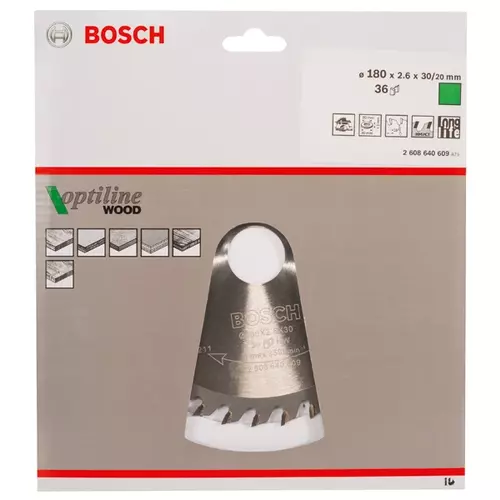 BOSCH Kotúč PRO Wood na drevo pre okružné píly, 180 x 2,6 x 30 mm (20)