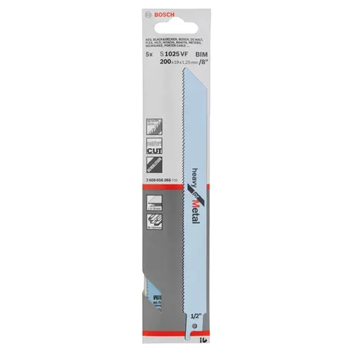 BOSCH Pílový list PRO Metal Demolition S 1025 VF, 1,25 x 19 x 200 mm, 5 ks (11)