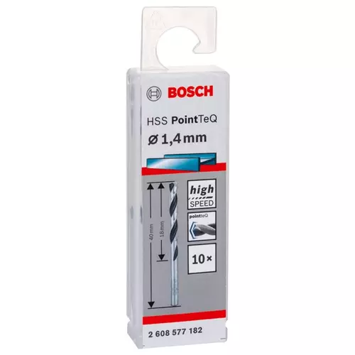 BOSCH Skrutkovitý vrták HSS PointTeQ 1,4 mm