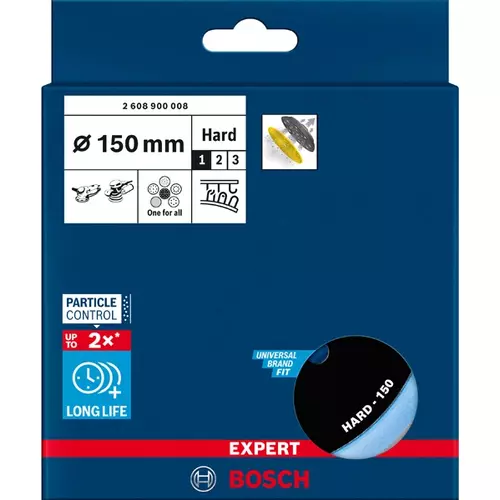 BOSCH Univerzálna brúsna podložka EXPERT Multihole, 150 mm, tvrdá (4)