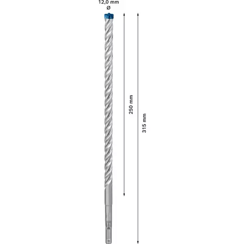 BOSCH Príklepový vrták EXPERT SDS plus-7X, 12 × 250 × 315 mm