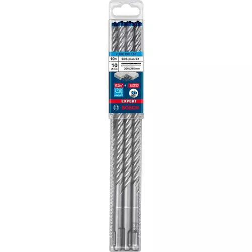 BOSCH Príklepový vrták EXPERT SDS plus-7X, 10 x 200 x 265 mm, 10 ks (2)