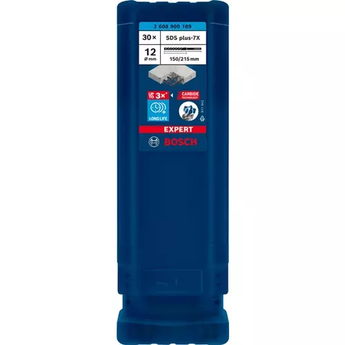 BOSCH Príklepový vrták EXPERT SDS plus-7X, 12 x 150 x 215 mm, 30 ks. (2)