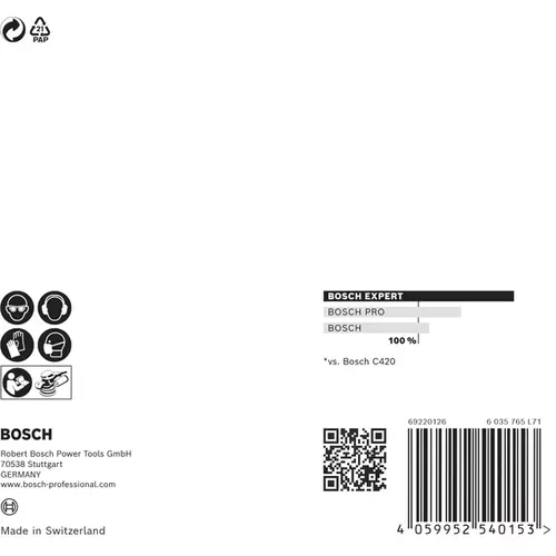 BOSCH Brúsny papier EXPERT M480 pre excentrické brúsky, 125 mm, zrnitosť 240, 5 ks (6)