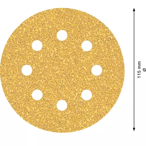 BOSCH Brúsny papier EXPERT C470 s 8 otvormi pre excentrické brúsky, 115 mm, zrnitosť 40, 5 ks (4)