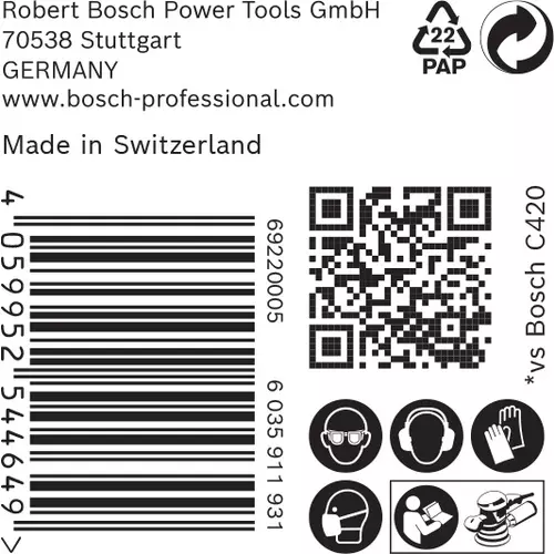 BOSCH Brúsny papier EXPERT C470 s viacerými otvormi pre excentrické brúsky, 125 mm, zrnitosť 80, 50 ks (6)