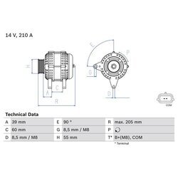 Alternátor BOSCH 0 986 083 730