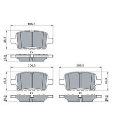 Sada brzdových platničiek kotúčovej brzdy BOSCH 0 986 424 870 - obr. 6
