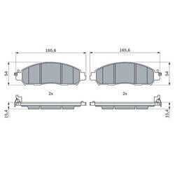 Sada brzdových platničiek kotúčovej brzdy BOSCH 0 986 424 973 - obr. 4