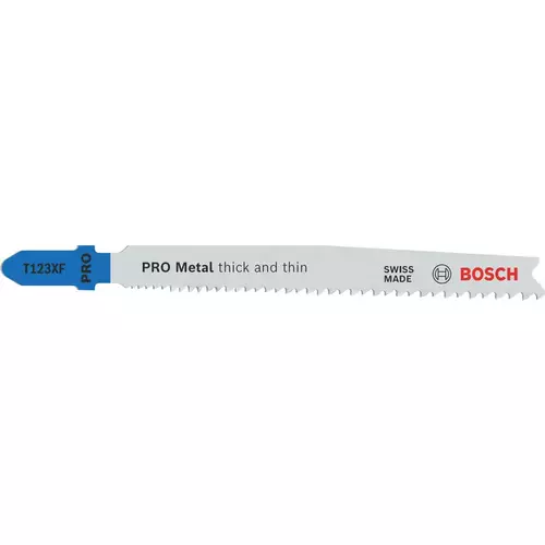 BOSCH List do priamočiarej píly PRO Metal thick and thin T123XF, 100 mm, 3 ks