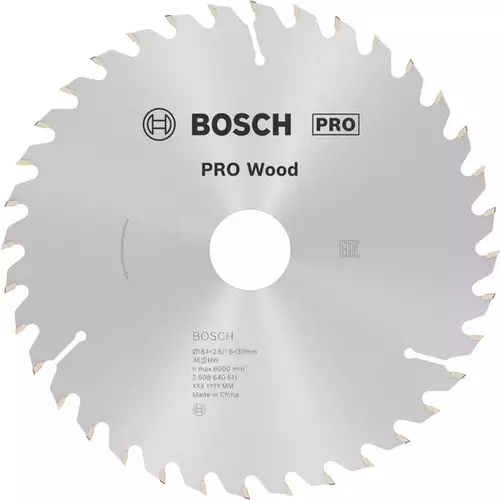 BOSCH Kotúč PRO Wood na drevo pre okružné píly, 184 x 2,6 x 30 mm (6)