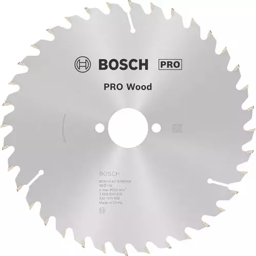 BOSCH Kotúč PRO Wood na drevo pre okružné píly, 190 x 2,6 x 30 mm (6)