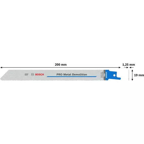 BOSCH Pílový list PRO Metal Demolition S 1025 VF, 1,25 x 19 x 200 mm, 5 ks