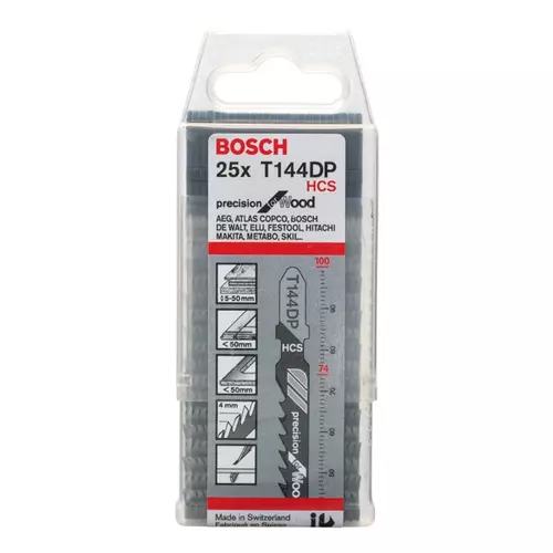 BOSCH List do priamočiarej píly PRO Wood precise T144DP 100 mm, 25 ks (16)