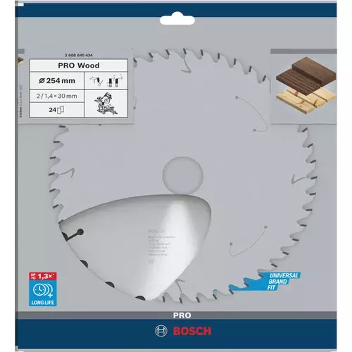 BOSCH Kotúč PRO Wood na drevo pre okružné píly, 254 x 2 x 30 mm (4)