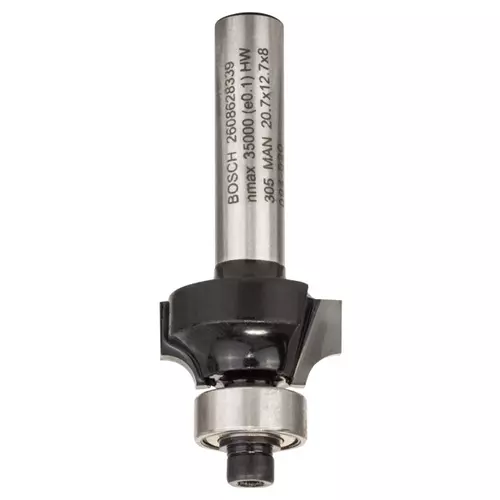 BOSCH Zaobľovacia fréza, 8 mm, d1 = 4 mm, l = 10,5 mm, g = 53 mm