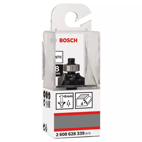 BOSCH Zaobľovacia fréza, 8 mm, d1 = 4 mm, l = 10,5 mm, g = 53 mm (3)