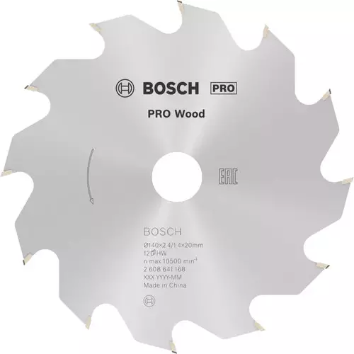 BOSCH Kotúč PRO Wood na drevo pre okružné píly, 140 x 2,4 x 20 mm (5)