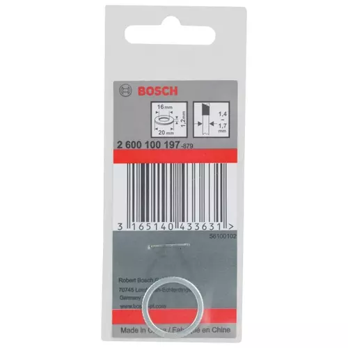 BOSCH Redukčný krúžok pre kotúč PRO do okružnej píly, 20 x 1,2 x 16 mm (9)