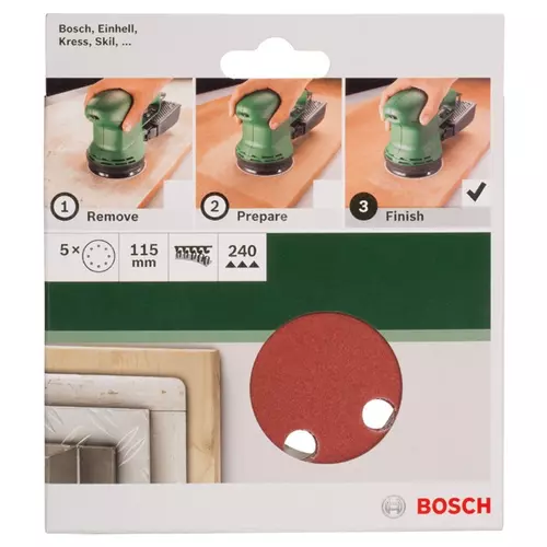 BOSCH 5-dielna sada brúsnych listov pre excentrické brúsky (3)