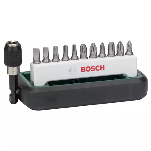 BOSCH 12-dielna sada skrutkovacích hrotov Standard, rôzne (S, PH, PZ, T)