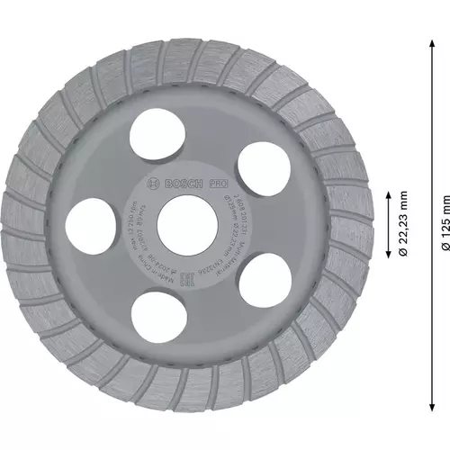 BOSCH Brúsna hlava PRO Multi Material, 5 x 125 x 22,23 mm