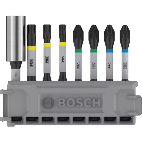 BOSCH Sada PRO Impact Set so štandardným držiakom bitov a Pick and Click balením, PH2 (2×), PZ2 (2×), T20, T25, T30, BH, 8 ks (5)