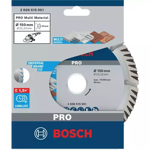 BOSCH Diamantový kotúč PRO Multi Material, 150 x 22,23 mm (4)