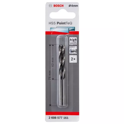 BOSCH Skrutkovitý vrták HSS PointTeQ 4,0 mm