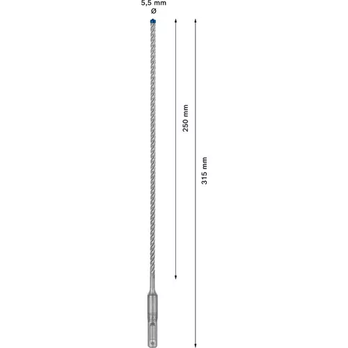 BOSCH Príklepový vrták EXPERT SDS plus-7X, 5,5 x 250 x 315 mm