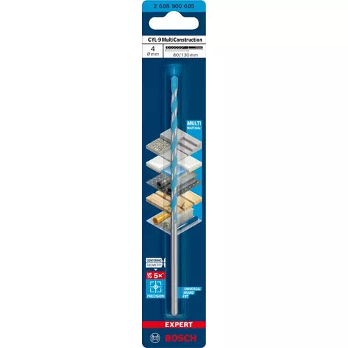 BOSCH Vrták EXPERT CYL-9 MultiConstruction 4 x 80 x 130 mm (3)