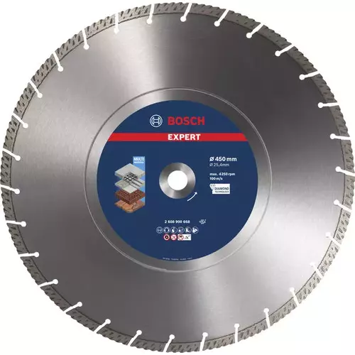 BOSCH Diamantový rezací kotúč EXPERT MultiMaterial 450 × 25,40 × 3,3 ×12 mm (6)