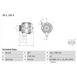 Alternátor BOSCH 0 986 083 950