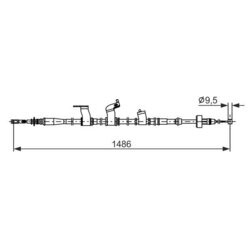 Ťažné lanko parkovacej brzdy BOSCH 1 987 482 846 - obr. 4